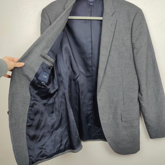J Crew Ludlow Blazer Mens 38R Gray Wool Cotton Lightweight Preppy Jacket Suiting - Picture 7 of 12